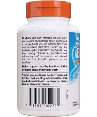 Doctor's Best Saw Palmetto Extract 320mg - 180 Softgels | Standardized Natural Supplement - Buy Online on GoSupps.com