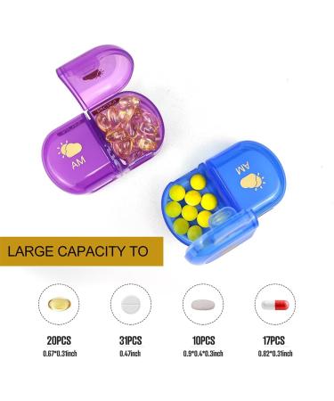XL Waterproof Weekly Pill Organizer - 14 Compartment 7-Day Travel Medicine Box for Vitamins & Supplements - Buy Online on GoSupps.com