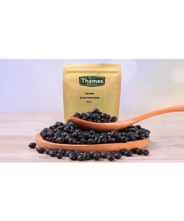 Thames Organic Black Turtle Beans 1kg - GMO-Free High Protein and Fibre - Certified Organic, Raw Vegan - Nutritious and Versatile - Pack of 1 - Buy Online on GoSupps.com