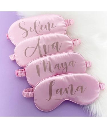 Personalised Sleep Silk Satin Eye Mask Custom Any Name Rest Sleeping Relaxing Mask Gift for Her Mothers Day Birthday Bridesmaid Hen Bridal Christmas Gift Party Favours Present HUNYLONDON (Pink) - Buy Online on GoSupps.com