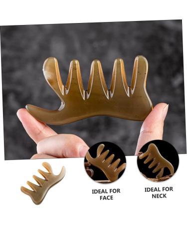 Gogogme Acupuncture Gua Sha Comb - Ox Horn Massage Tool for Body & Scalp Scrubs | International Shipping Available - Buy Online on GoSupps.com
