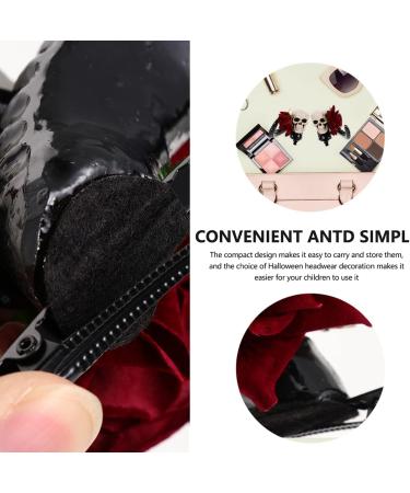 LALAFINA 1 Pair Sheep Horn Hair Clips Skull Rose Flower Hairpin Skeleton Flower Hair Clip Gothic Devil Horn Barrettes for Halloween Cosplay Photograph Props - Buy Online on GoSupps.com