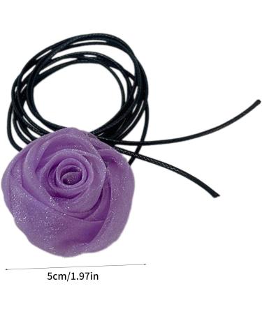 Southjieling 3D Rose Necklace - Versatile Collarbone Chain & Fashionable Simulated Flower Accessory in Beige - Buy Online on GoSupps.com