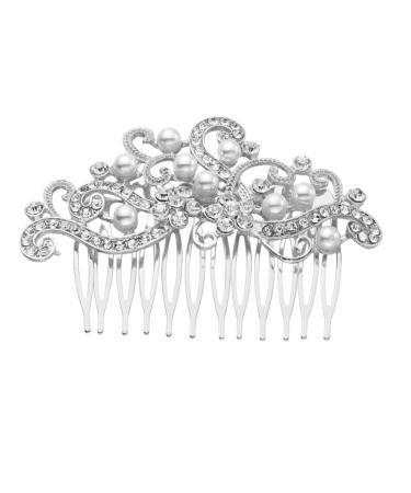 DOITOOL French Side Comb Small Womens Hair Accessories Bridesmaid Hair Comb Veils for Brides Wide Teeth Side Pins Goody Hair Clips for Women Bridal Hair Clip Metal Women's