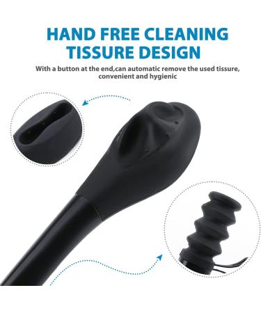 Globalstore Bottom Buddy: 15 Long Reach Comfort Wiper for Elderly & Disabled - Self Assist Butt Wiper for Men & Women - Black - Buy Online on GoSupps.com
