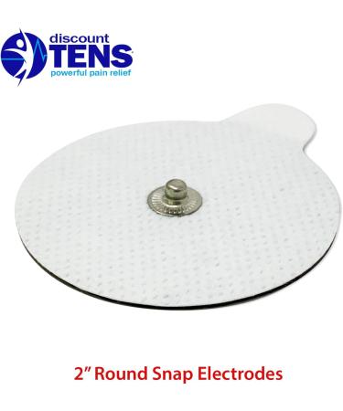 Premium TENS Electrodes - 2 Round Replacement Pads for TENS Units | Snap TENS Unit Electrodes (5 Pair - 10 Electrodes) | Best Price - Buy Online on GoSupps.com