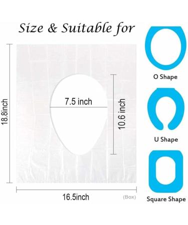 ZBRO 100pcs Biodegradable Disposable Plastic Toilet Seat Cover Waterproof Nonslip Portable Travel Cushion Paper Covers Pack 6 Pieces in a Pack (17 Bag X pcs) - Buy Online on GoSupps.com