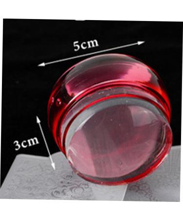 minkissy Tools Set manicure kit nail stamping plate nail art stamping tool nail art stamper manicure tools clear nail polish mold kit transparent nail polish nail tools seal Art 3*3*2cm Red - Buy Online on GoSupps.com