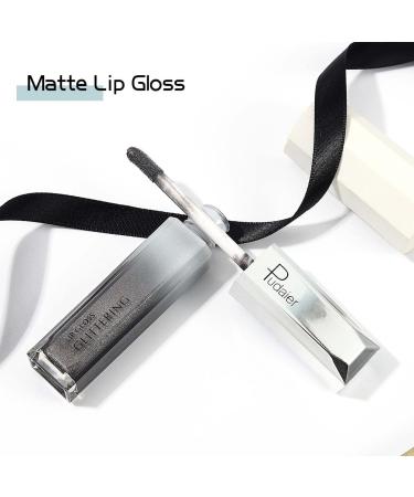 Kilshye Glitter Matte Liquid Lipstick - Waterproof Metallic Lip Glaze in Silver & Black 18 - Long Lasting High Pigment Lip Makeup for Women and Girls - Buy Online on GoSupps.com