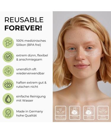 Reusable Eye Pads & 5ml Serum - Anti-Aging Puffiness & Wrinkle Reduction - Award Winner 2022 - 100% Medical Silicone - Made in Germany - Buy Online on GoSupps.com