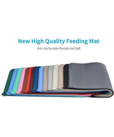 AUDWUD Silicone Waterproof Dog & Cat Feeding Mat | Anti-Slip Pet Bowl Mat 47x30 cm Beige - Perfect for International Shipping - Buy Online on GoSupps.com