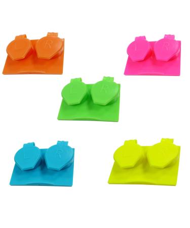 Contact Lens Travel Storage Flip Top Flat Cases Lightweight, Portable, Distinctive Design, Cute Bulk Storage With Mix Colours 4pcs 8pcs or 12pcs 4 Pair (Pack of 1) - Buy Online on GoSupps.com