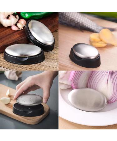 5 Pack Stainless Steel Bar Soap - Odor Removing Bar for Onion, Garlic, and Fish - Metal Soap Bar for Kitchen Use - Buy Online on GoSupps.com