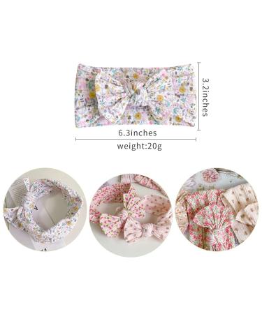 6PCS Baby Headbands for Girl | Stretchy Nylon Floral Hairbands | Snow White - Buy Online on GoSupps.com