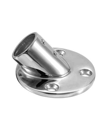 Heavy Dudy Marine Boat Round Base,316 Stainless Steel Yacht Hand Rail Fitting Rail Tube Stanchion Base Column Accessories Type: 60 Degree, 1inch