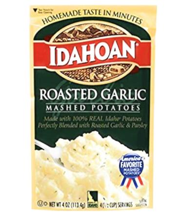 Idahoan Roasted Garlic Mashed Potato (Pack of 3) 4 oz Bags