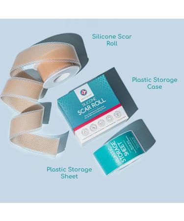 Medi Grade Silicone Scar Sheets - 80" Reusable Scar Tape for C-Section Keloid Burn & Acne Scars - Includes Hygienic Storage Case - Buy Online on GoSupps.com