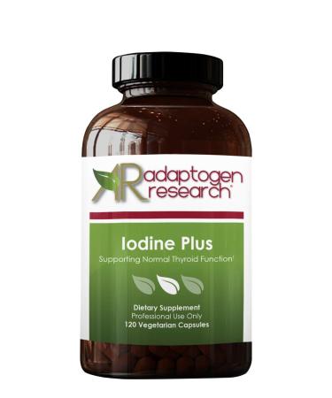 Iodine Plus | Potassium Iodide 10mg with Selenium | 120 Vegetarian Capsules | Adaptogen Research