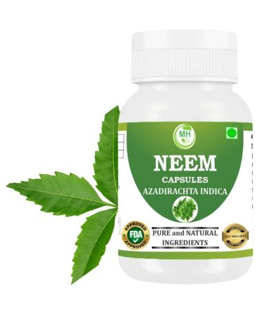 Morsan Healthcare Neem (Azadirachta Indica) Capsules - 500 mg 60 Veg Capsules | Pure Herbal Extract Non-GMO Gluten-Free Vegan No Additives | Organic Neem Supplement