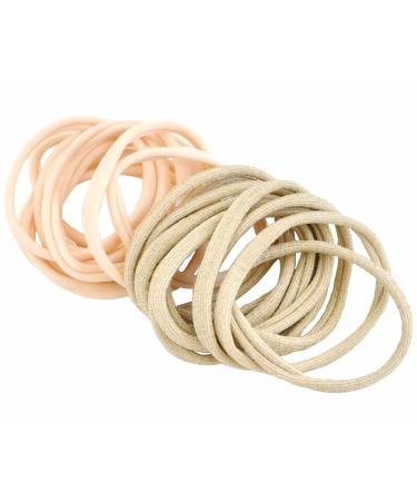 HAARallerliebst Hair Ties - 20 Pack Wide Gold & Skin-Colored (5 cm) with Storage Box - Premium Quality International Shipping - Buy Online on GoSupps.com