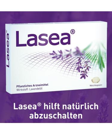 Lasea - Natural Solution for Inner Unrest & Sleep Disorders | 14 Vegetable Capsules with Special Lavender Oil | International Shipping - Buy Online on GoSupps.com