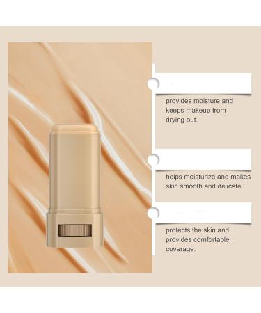 homomdy Makeup Foundation Stick Full Coverage Moisturizing Concealer Foundation for Mature Skin Natural Finish Brightens Skin Lightweight & NonGreasy 2pcs - Buy Online on GoSupps.com