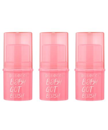 Essence Baby Got Blush Rouge No. 10 pink natural bright fresh vegan without alcohol without parabens without microplastic particles 3 -pack (3x5.5g) 10 tickle me pink 5.5 g (3 Pack)