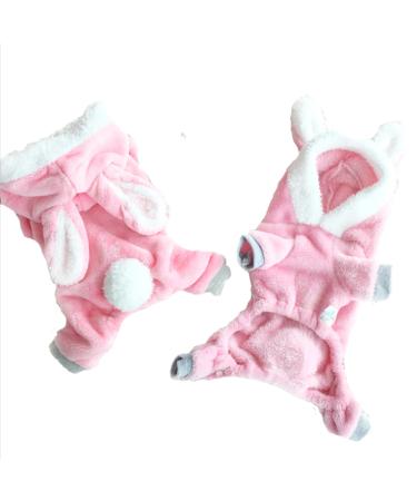 Pink Bunny Pet Dog Clothes Knitwear Dog Sweater Soft Adorable Warm Pup Dogs Shirt Winter Puppy Sweater for Dogs (Small)