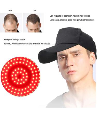 Hair Growth Hat with 108 Lamp Beads for Hair Loss Treatment and Regrowth Therapy - Black - Buy Online on GoSupps.com