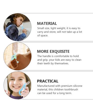 Buy Lalafina 4-Piece U-Shaped Manual Toothbrush Set for Kids | 360 Degrees Children's Toothbrush | Soft Silicone Travel Toothbrush & Massage Toothpaste - Buy Online on GoSupps.com