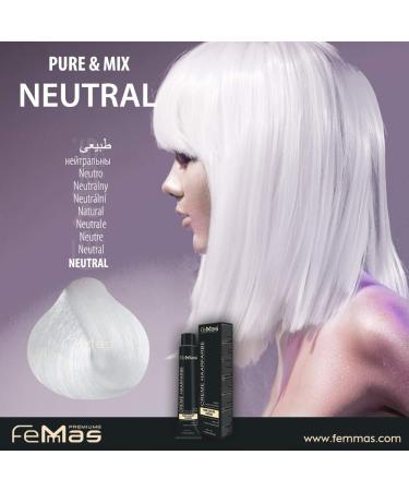 Femmas Pure & Mix 3x Neutral - Professional Cream Hair Color with Argan Oil & Keratin | 100ml Permanent Hair Tint for Radiant Results - Buy Online on GoSupps.com