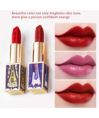 LUOZI Matte Lipstick Waterproof Long Lasting 24Hr Moisturizing Nourishing Brick Red Lipstick - Ideal for Mature Women (510 Brick Red) - Buy Online on GoSupps.com