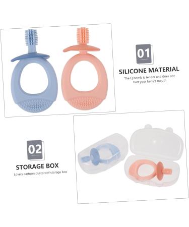 Beavorty Silicone Toothbrush Set for Infants - 2 Molar Chewing Toys & Teeth Cleaning Tools - Buy Online on GoSupps.com