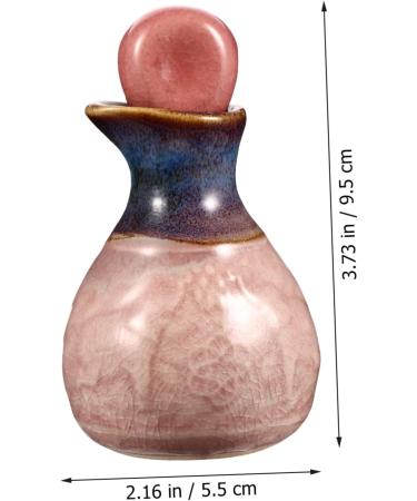 Ipetboom 5 Sets Aromatherapy Bottle Ceramic Cruet Essential Oil Bottle with Stopper Resin Pallet for Nail Art Essential Oil Container Ceramic Art Pottery Drip Bottle Ceramics Pink Filling - Buy Online on GoSupps.com