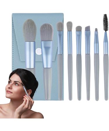 Makeup Brushes Eye Makeup Brush Set - 8 Professional Eyeshadow Eyebrow Blending Eyeliner Brushes for Powder Makeup blue + bag - Buy Online on GoSupps.com