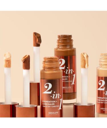 2-in-1 Concealer Foundation Cool Beige Absolute New York Foundation Mffc04 Cool Beige 40 g - Buy Online on GoSupps.com