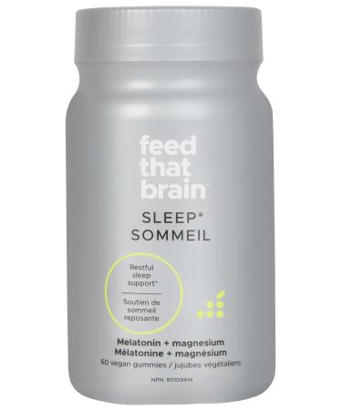 Feed That Brain Sleep Gummy with Melatonin Magnesium and L-Threonine (Citrus Flavour) 60pc Gluten-Free Vegan Gummy