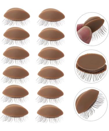 Angoily 6 Pairs Removable Eyelids Replacement Extension Eyelids Replacement Eyelids Tool Eyelash Tool Manikin Makeup Replacement Eyelids Exercise Device Detachable Silica Gel - Buy Online on GoSupps.com