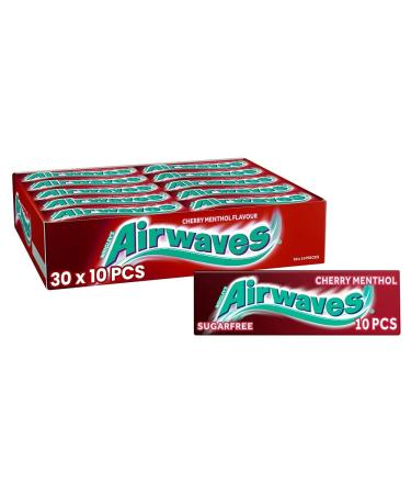 WRIGLEY'S 30 PACK AIRWAVES SUGAR FREE CHEWING GUM BOX (CHERRY MENTHOL)