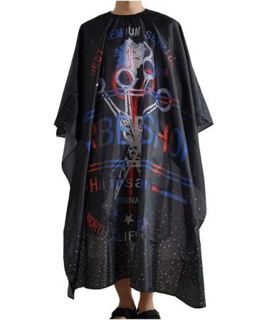 DIY Scissors Pattern Haircuts Hairdresser Cape - Black Hair Dye Cutting Apron for Salon & Home Use - Buy Online on GoSupps.com