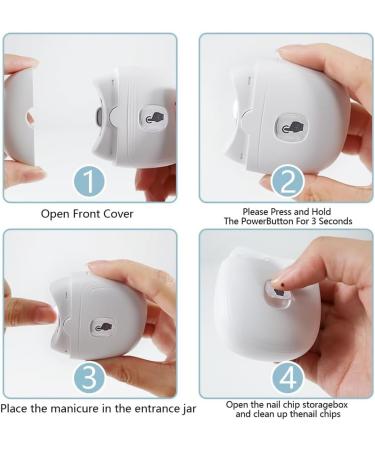 Ruuizksa Electric Nail Clipper Portable Automatic Nail Clippers for Adults Electric Nail Clippers White - Buy Online on GoSupps.com