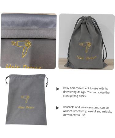 Drawstring Storage Bag Portable Hair Dryer Bag Drawstring Bag Velvet Bag Hair Dryer Cloth Embroidery - Buy Online on GoSupps.com