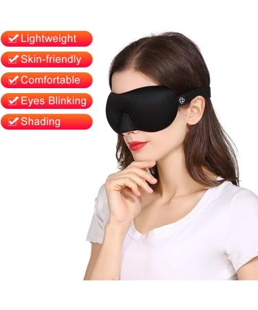 Lonfrote 3D Contoured Sleep Mask with Earplugs and Carry Pouch - Black - Buy Online on GoSupps.com