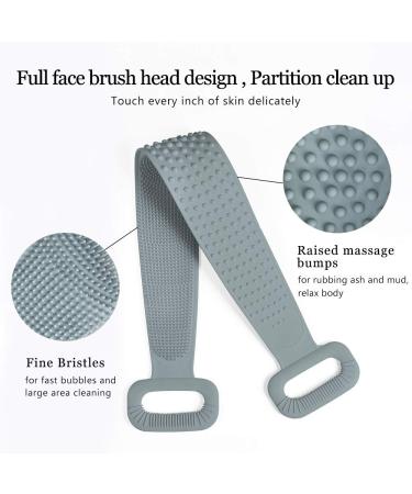 Inmorven Silicone Back Scrubber - 90cm Body Brush for Shower | Exfoliating Spa Tool for Men & Women | Ideal Skin Care Massager - Buy Online on GoSupps.com