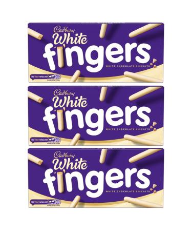White Chocolate Bundle with Dairy Milk White Chocolate Fingers Biscuits 114g (3 Pack) - Buy Online on GoSupps.com