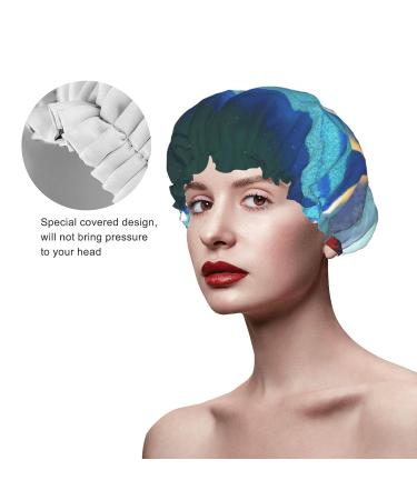 Guitar Girl Printed Shower Cap - Waterproof Bath Cap for Women - Fits All Head Sizes and Hair Textures - Buy Online on GoSupps.com