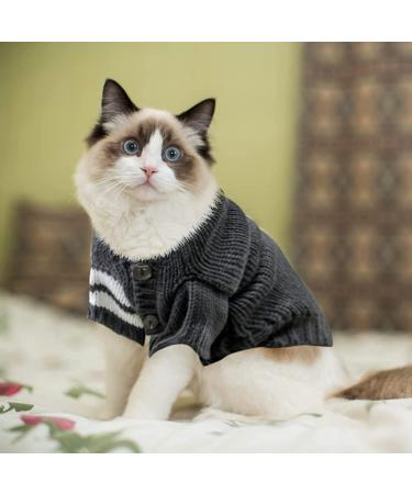 EXPAWLORER Cat Sweater for Cold Weather - Stylish Knitwear Cat Jacket | Soft, Warm Clothing for Fall and Winter | Small Size - Buy Online on GoSupps.com