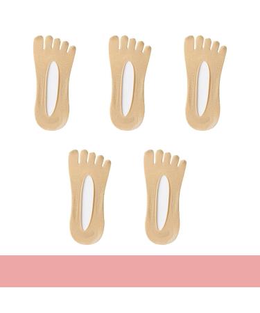 Health Sock 5 Pairs Anti Bunions Health Socks Bunion Relief Socks Orthopedic Compressing Sock Women Toe Socks Breathable Five Finger Split Toe Socks (5pairs Black) 5 pairs of skin tones