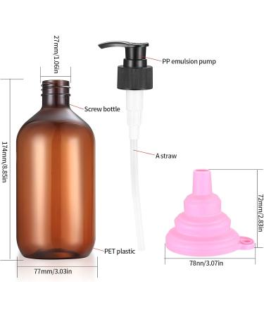 2 Pack 500ml Shampoo Bottles - Refillable Pumping Bottles for Shower Gel & Lotion with Funnels & Labels - Ideal for Home & Travel - Buy Online on GoSupps.com