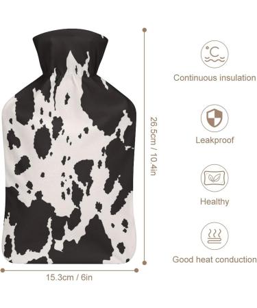 Hot Water Bottle with Lid - Animal Skin Print Rubber Bag for Pain Relief & Cramps Foot Warmer & Hot/Cold Therapy - Buy Online on GoSupps.com